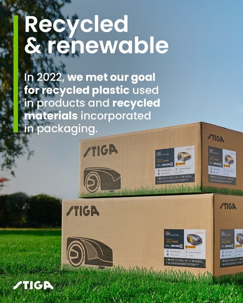 STIGA sustainability moving onward and upward for kinder solutions