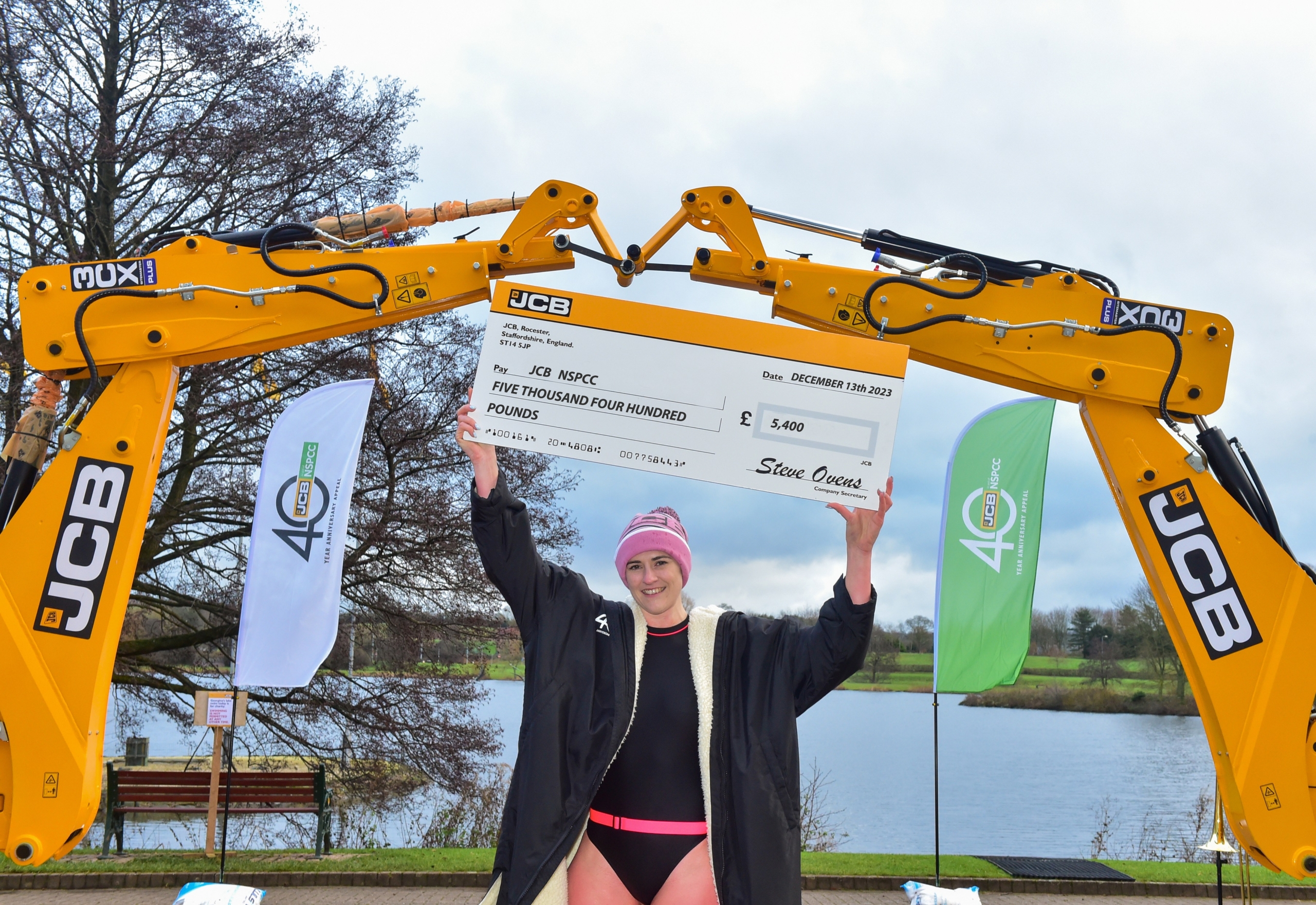 Intrepid JCB Employee Takes The Plunge To Boost NSPCC Funds