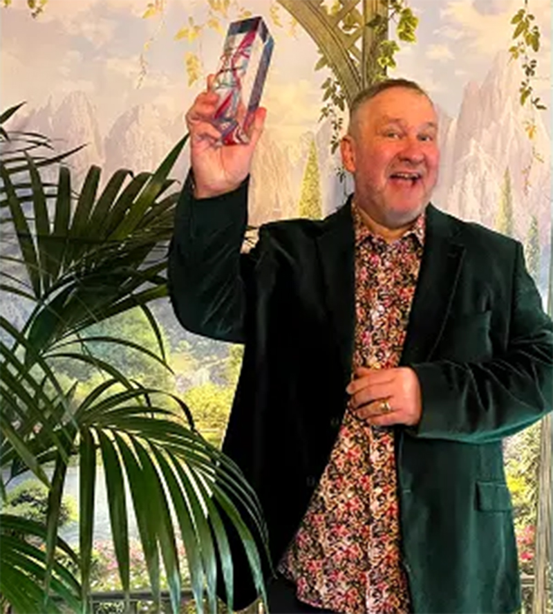 Ian Drummond celebrates UK Business Award Ian Drummond celebrates UK Business Award