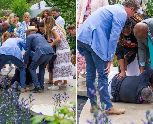 Ainsley Harriott saves woman from drowning in terrifying scenes at Chelsea Flower Show