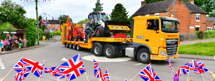 Patriotic send off as JCB machines head to London for Jubilee